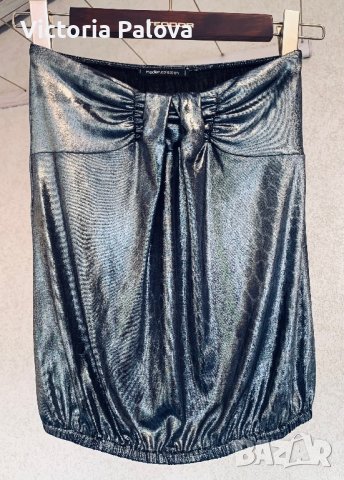 Сребрист дизайнерски топ MADIEN. COLLECTION , снимка 2 - Корсети, бюстиета, топове - 41517417