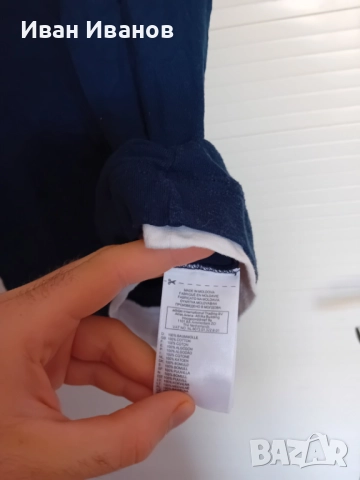 Оригинална тениска Armani x Reebok x Olimpia Milano, снимка 5 - Тениски - 51709441