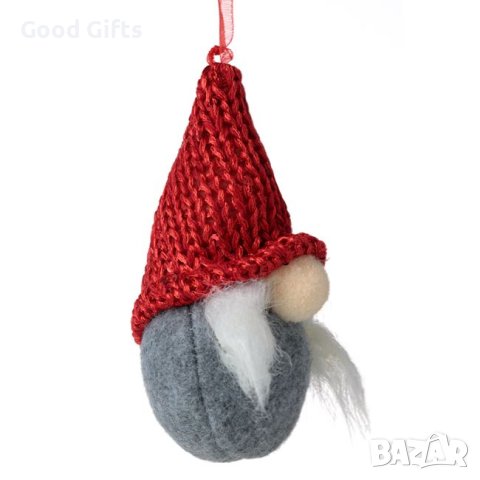 Коледна украса 5 Броя Коледен гном с червена шапка и бяла брада, 11см, снимка 3 - Декорация за дома - 42698136