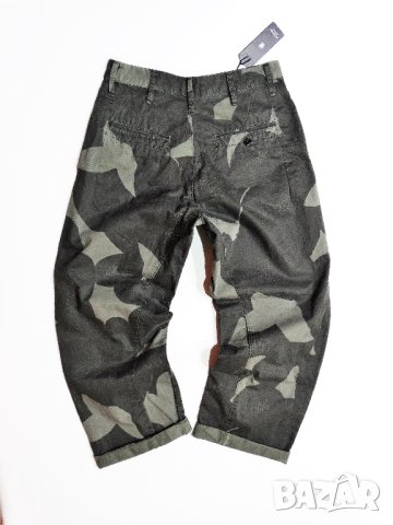 Нови и Намален! G-star Bronson Pleat 3D Mid Waist Loose Chino Дамски Панталон W24, снимка 11 - Панталони - 41695112