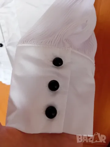 Бяла сатенена риза жабо, снимка 4 - Ризи - 50427492