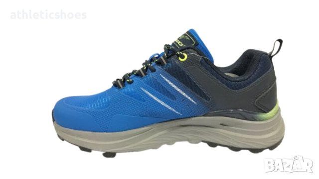 Мъжки маратонки с водоотблъскваща материя в синьо  и червено -2188, снимка 4 - Маратонки - 39981437