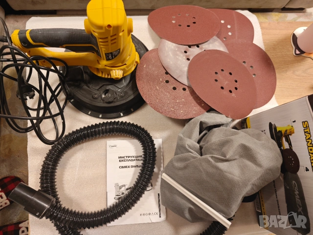 Шлайф за стени и тавани CIMEX, почти неизползван, в гаранция, снимка 2 - Други машини и части - 53192344