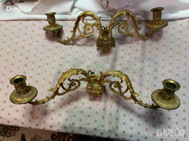 Свещници за пиано - уникално красиви позлатени Франция ок. 1850, снимка 10 - Антикварни и старинни предмети - 52367218