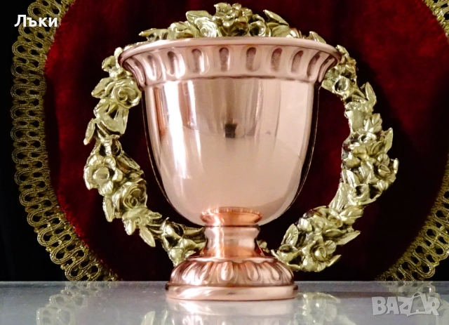 Меден бокал,медна чаша за вино,чиста червена мед 300 мл. , снимка 6 - Антикварни и старинни предмети - 52587158