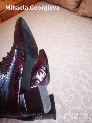 Дамски боти от естествен лак, снимка 2 - Дамски боти - 44337650