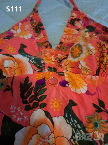 Нова дамска лятна рокля от лек памук, размер S-M, снимка 2 - Рокли - 41647168