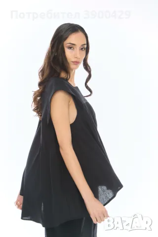 Дамски Ленен Топ Altea - Черен, снимка 3 - Корсети, бюстиета, топове - 49723859