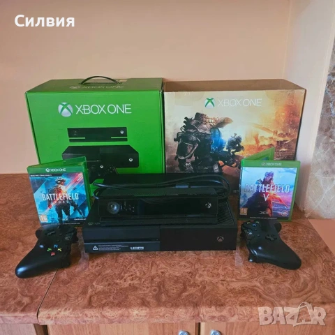 XBOX ONE 1TB + Kinect камера, 2 джойстика, 2 игри PS4 PS5 PlayStation