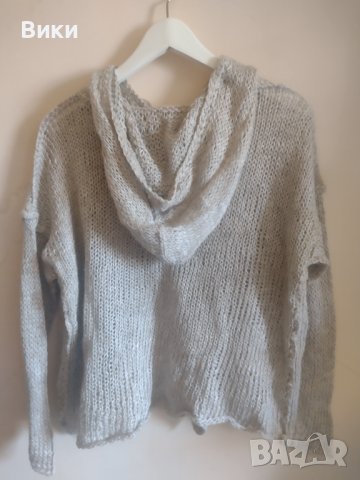 Ръчно плетена спорно елегантна лятна блуза с качулка , снимка 2 - Блузи с дълъг ръкав и пуловери - 41402452