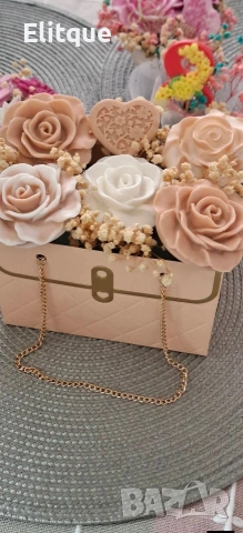 ръчно изработени сапунени свещи , снимка 4 - Декорация за дома - 53445211