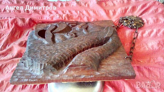 Страхотна ръчна дърворезба за стена , снимка 2 - Антикварни и старинни предмети - 41883701