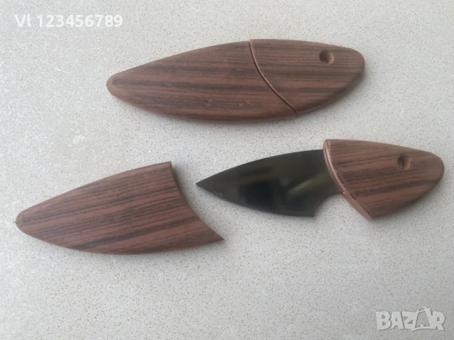 Мини нож с кания, стомaнa, 54x104 мм, снимка 3 - Ножове - 50709604