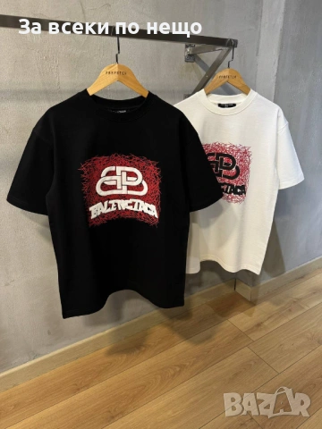 Balenciaga Мъжка Черна Тениска👕Мъжка Блуза С Къс Ръкав В Черен Цвят Код MensPoint72, снимка 2 - Тениски - 53716636