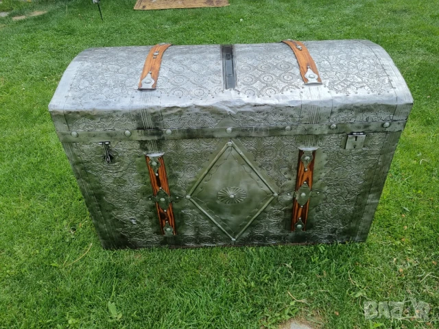 Стар дървен сандък/ракла/скрин, снимка 9 - Антикварни и старинни предмети - 49036862