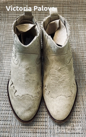 Детски ботуши MANGO KIDS естествена кожа , снимка 18 - Детски боти и ботуши - 51452600