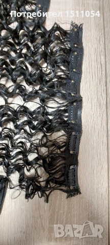 Екстеншъни за черна къдрава коса, снимка 8 - Аксесоари за коса - 53714593