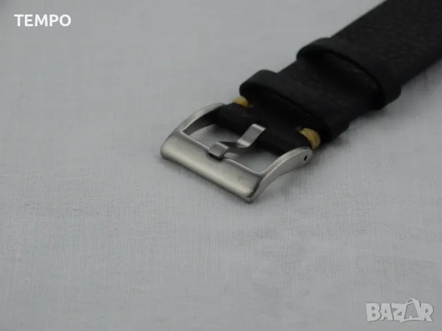 КОЖЕНА КАИШКА ЧЕРНА- 22мм + ПОДАРЪК, снимка 4 - Каишки за часовници - 48211060