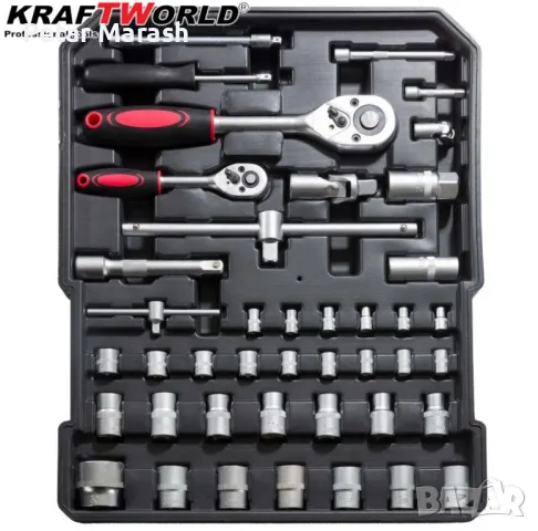 Куфар с инструменти 1200 части KraftWorld -ключове,тресчотка, клещи, отвертки, снимка 4 - Куфари с инструменти - 50335023