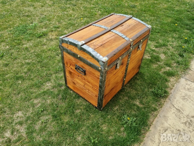 Стар дървен сандък/ракла/скрин, снимка 8 - Антикварни и старинни предмети - 49159844