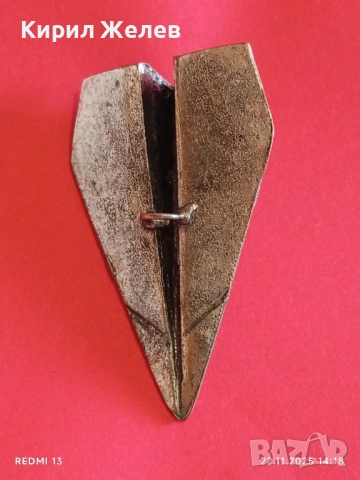 ВИСУЛКА САМОЛЕТ АВТОРСКО БИЖУ МЕТАЛНО СРЕБРИСТ ЦВЯТ 52165