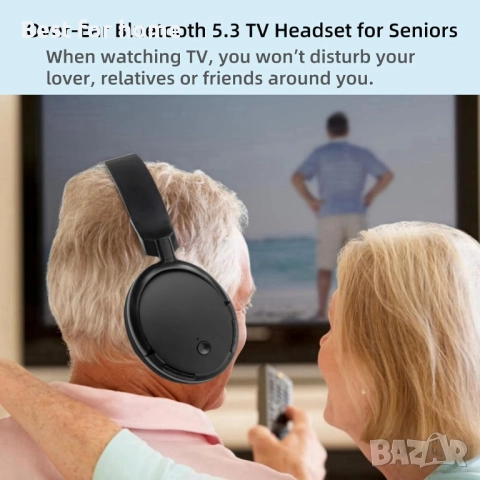 PROW Безжични слушалки с адаптер за телевизор, Bluetooth 5.3, снимка 4 - Bluetooth слушалки - 51578543