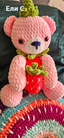 Плетена играчка мече 