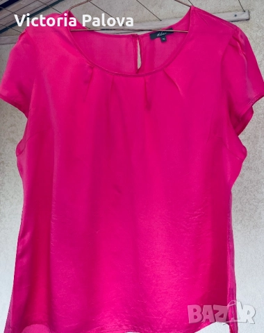 Копринена блуза DI BARI Италия, снимка 2 - Корсети, бюстиета, топове - 51664670