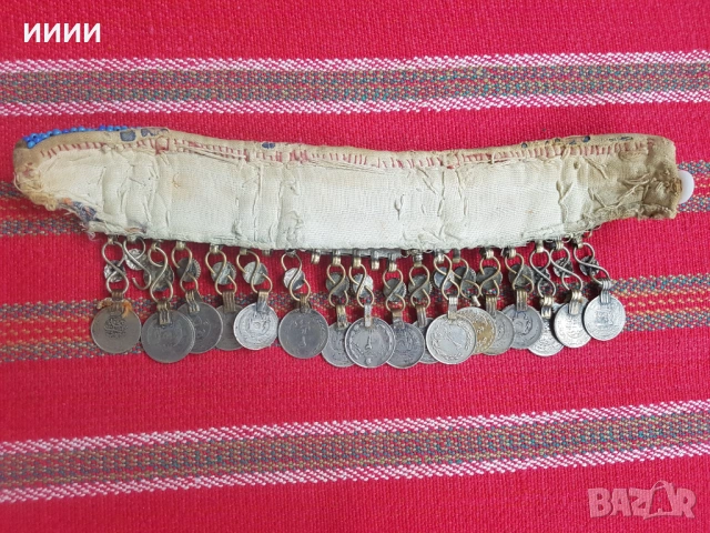 Османски сребърен прочелник кучка трепка сокай, снимка 3 - Антикварни и старинни предмети - 53325882