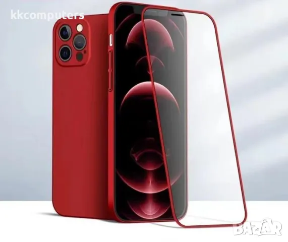 Комплект 360 Anti-shock протектор + калъф LUX /Червен/ за iPhone 12 PRO MAX 6.7 Баркод : 3121720