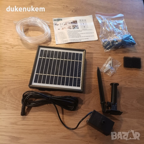 Соларен фонтан Biling 2.5W – с филтър и 6 дюзи, снимка 8 - Градински мебели, декорация  - 52711221