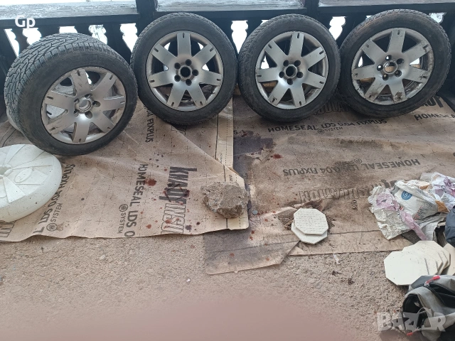 Продавам джанти с гуми Vw Passat 16 5x112 57.1 централен отвор