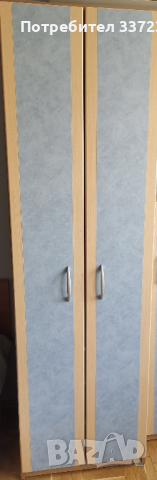 гардероб, вертикален шкаф и две шкафчета с модул за стена , снимка 1