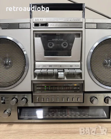 🔉Ретро колекционерски радиокасетофон AKAI AJ-500FL - Boombox - Профилактиран🔉, снимка 4 - Радиокасетофони, транзистори - 56001951