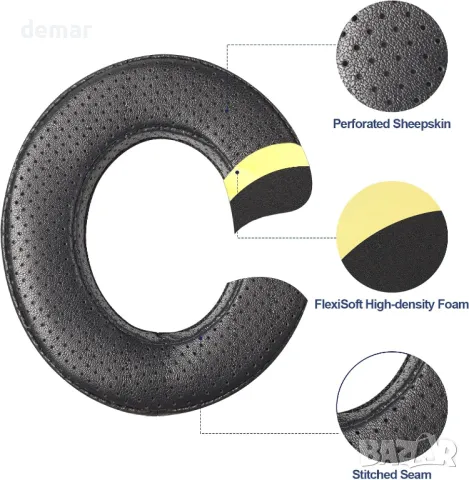 AHG Премиум подложки за уши от овча кожа, съвместими със слушалки Focal Utopia / Bathys, снимка 5 - Слушалки и портативни колонки - 48166610