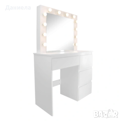 Тоалетка с голямо Led огледало - перфектна за всеки интериор, снимка 10 - Тоалетки - 53833738