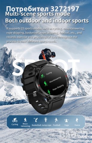 LIGE Т30 ,2023 Смарт часовник Мъжки 1,6-инчов,400x400 IPS цветен дисплей, снимка 2 - Мъжки - 41334846