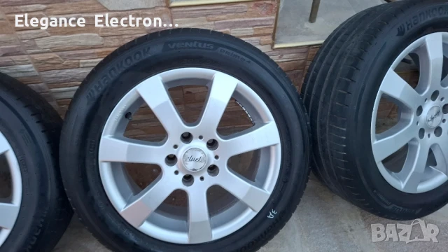 Продавам 4бр. алуминиеви джанти Ronal 16" 5x112 с гуми Hankook, снимка 7 - Гуми и джанти - 50608243