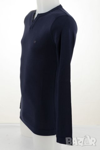 Памучна мъжка блуза в тъмносиньо Felix Hardy - S, снимка 4 - Блузи - 42604963