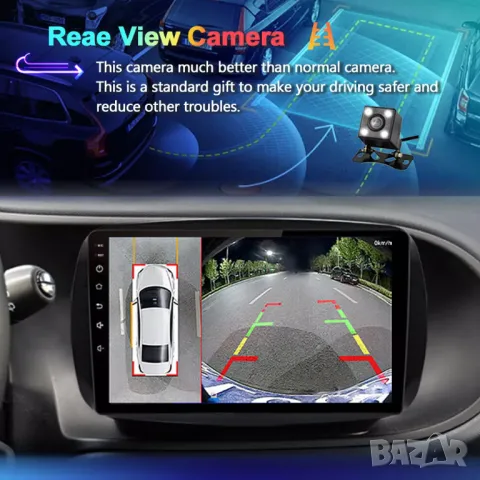 Мултимедия, за Mercedes Benz Smart Forfour Fortwo, 2015-2019, Навигация, с Android, плеър, двоен дин, снимка 11 - Аксесоари и консумативи - 50145191