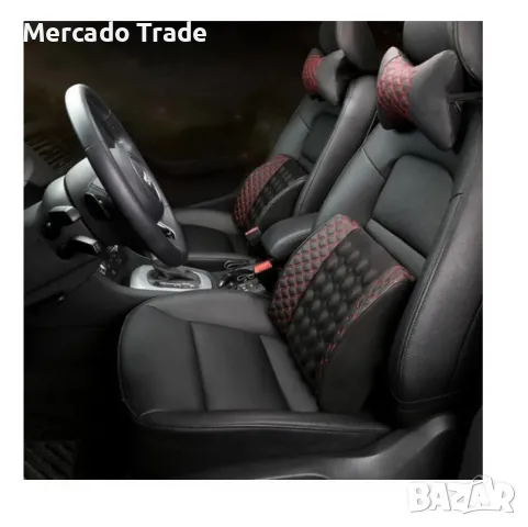 Масажираща електрическа възглавница Mercado Trade, За кола, 12V, Черен, снимка 3 - Аксесоари и консумативи - 48846259
