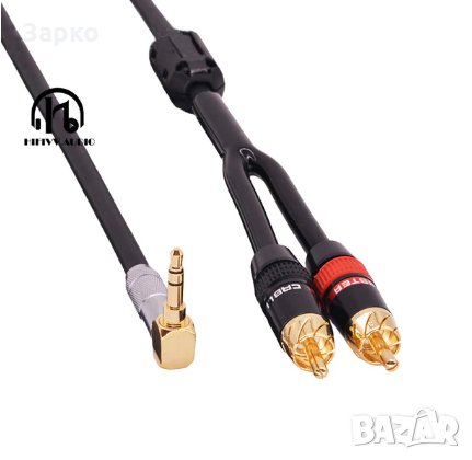 Висококачествен кабел 3.5 mm to 2 RCA Audio Cable 1,5 м., снимка 2 - Други - 34590354