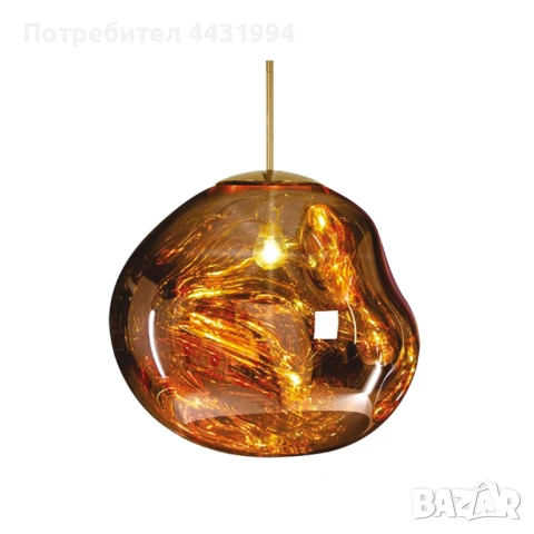 Пендел Gloss D28, E27, Злато, снимка 1