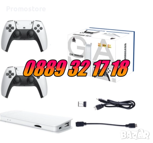 Безжична конзола М15, 30 000+ игри, Два безжични джойстика, 4K HD, телевизионна игра, снимка 2 - Други игри и конзоли - 52163492