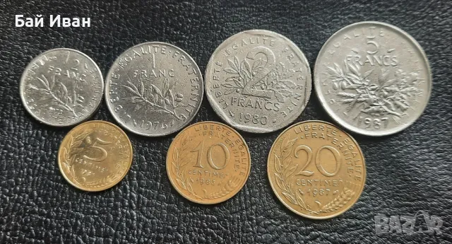 Лот монети 5 , 10  и 20 сантима, 1/2 , 1 , 2 и 5 франка - Франция /1/- чудесни- топ цена !, снимка 14 - Нумизматика и бонистика - 49645926