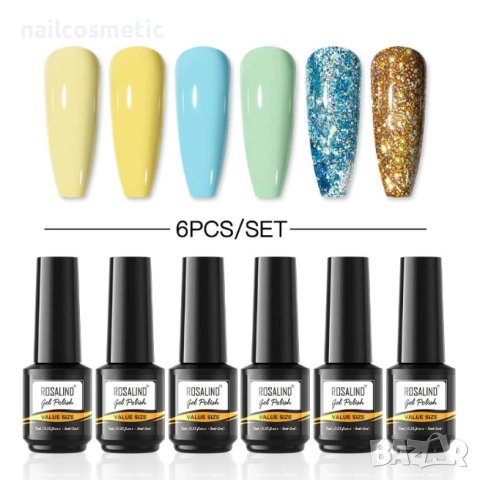 UV&LED ГЕЛ ЛАК 6 ЦВЯТА КОМПЛЕКТ - 6RAI22