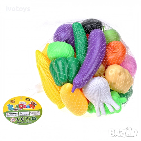 Детски комплект плодове и зеленчуци (28 части) - Код 5367, снимка 1