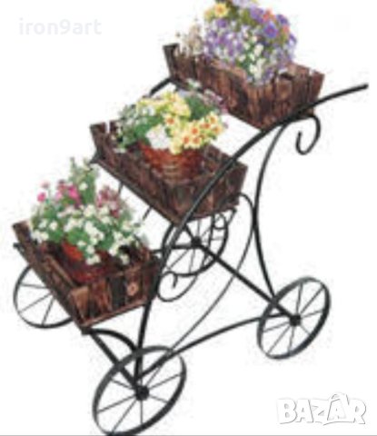 Цветарници и стойки за цветя и саксии от ковано желязо, снимка 16 - Други стоки за дома - 40378194