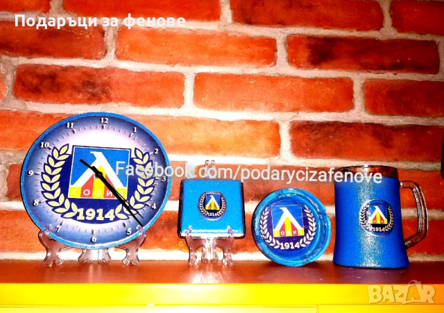 Подарък за фен на "ЛЕВСКИ"- Стенен часовник с логото на ФК Левски, ръчна изработка, снимка 3 - Стенни часовници - 38297654