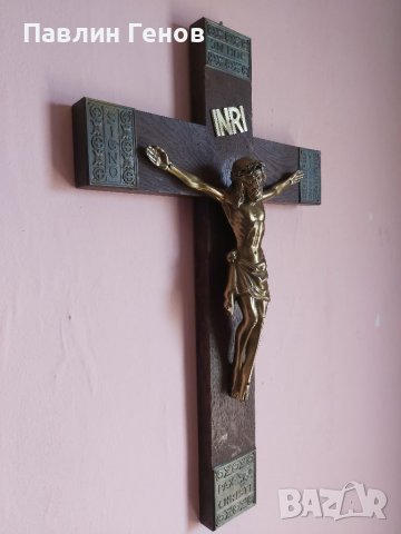 Стар кръст , Исус Христос 50.5х31.5см, снимка 3 - Други ценни предмети - 41394713